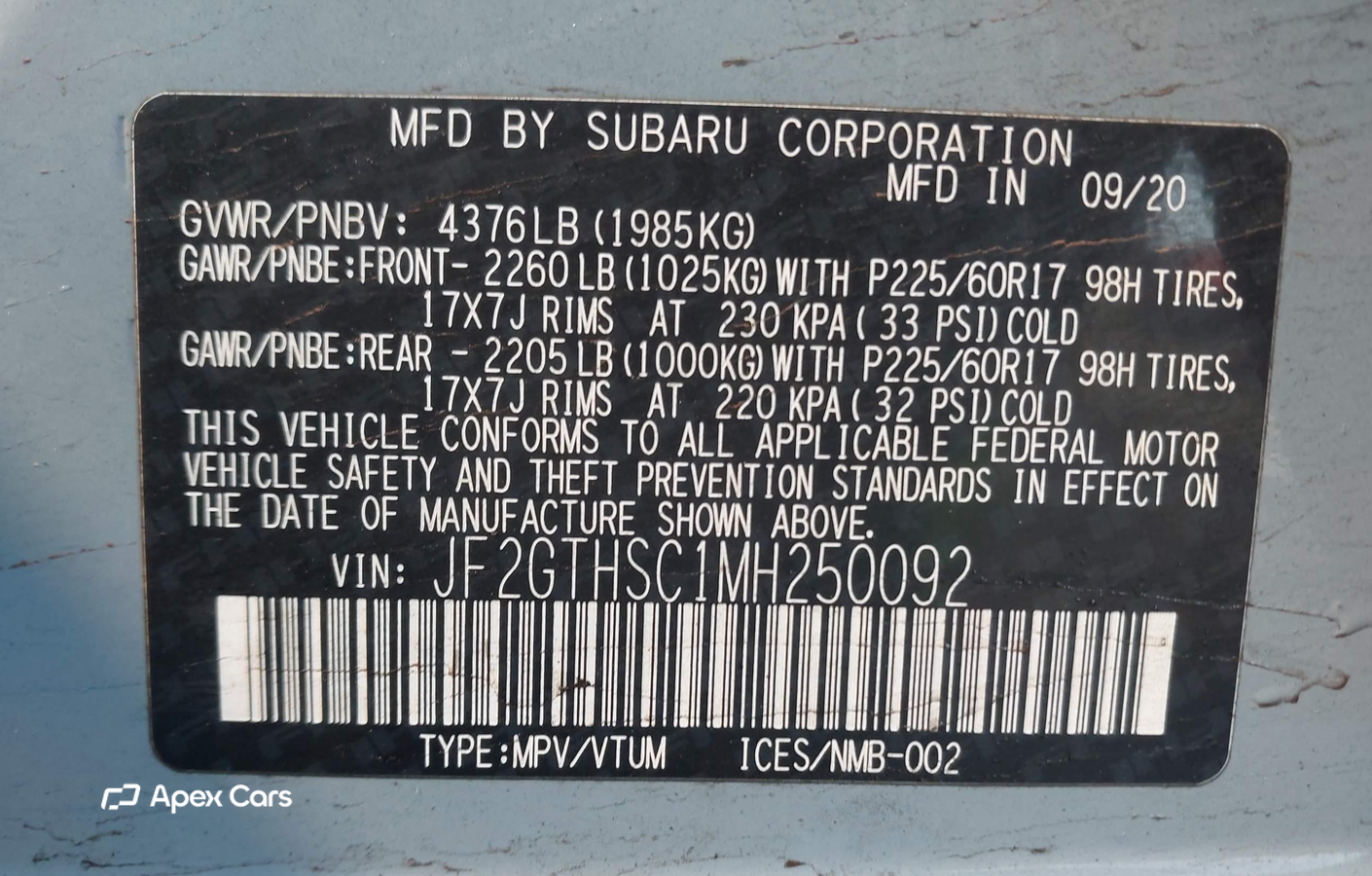 Subaru XV 2021