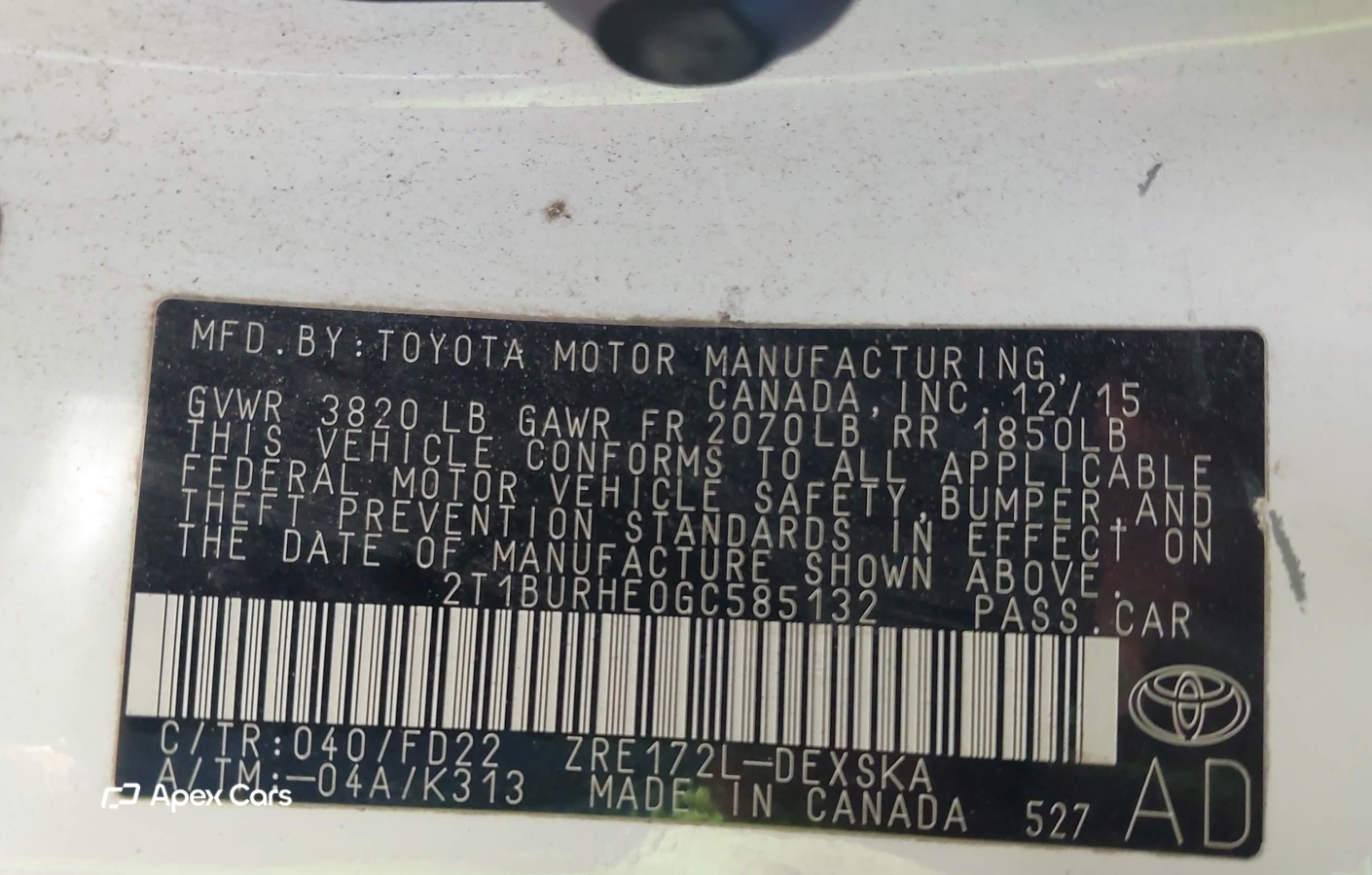 Toyota Corolla 2016