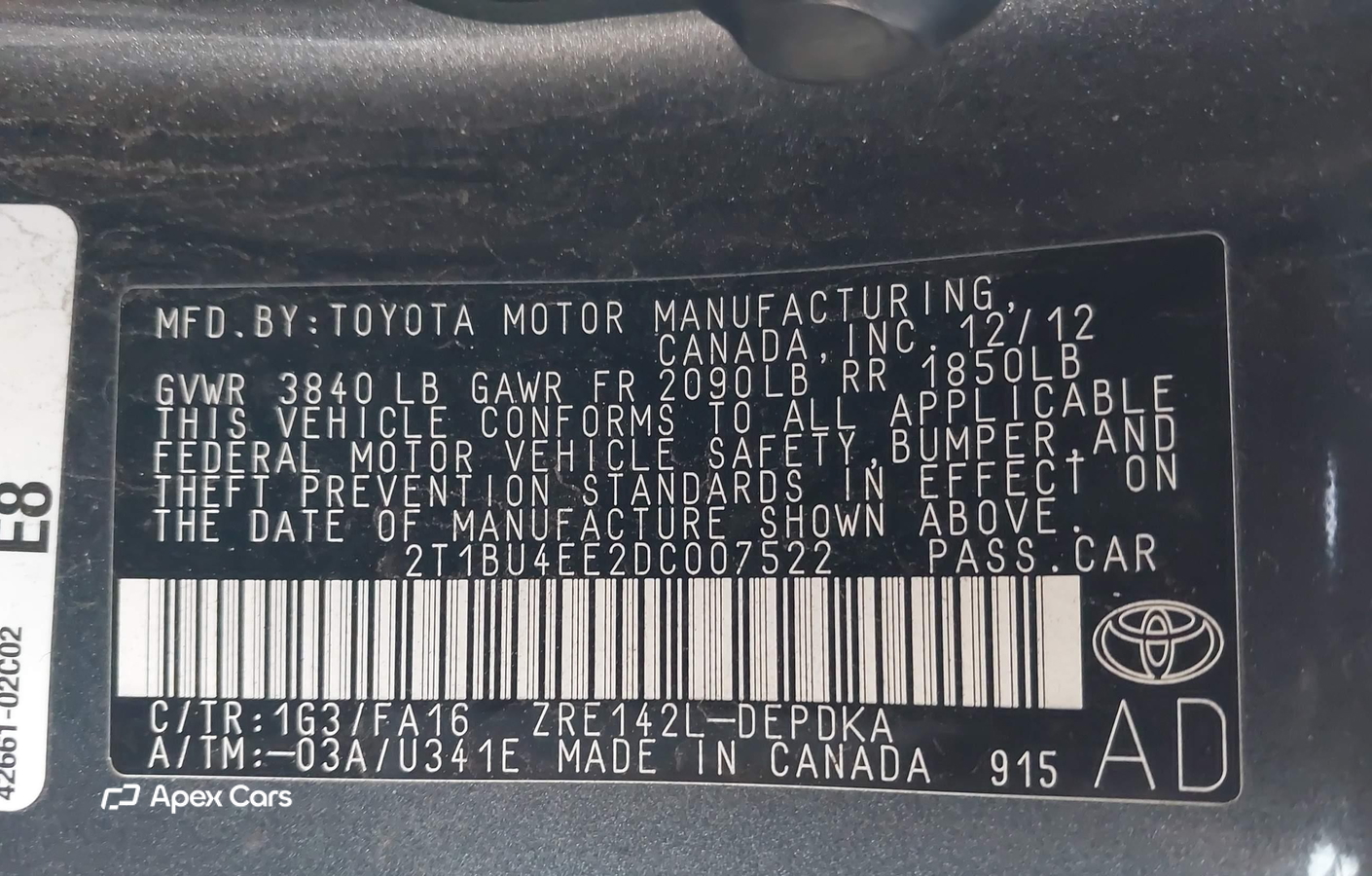 Toyota Corolla 2013