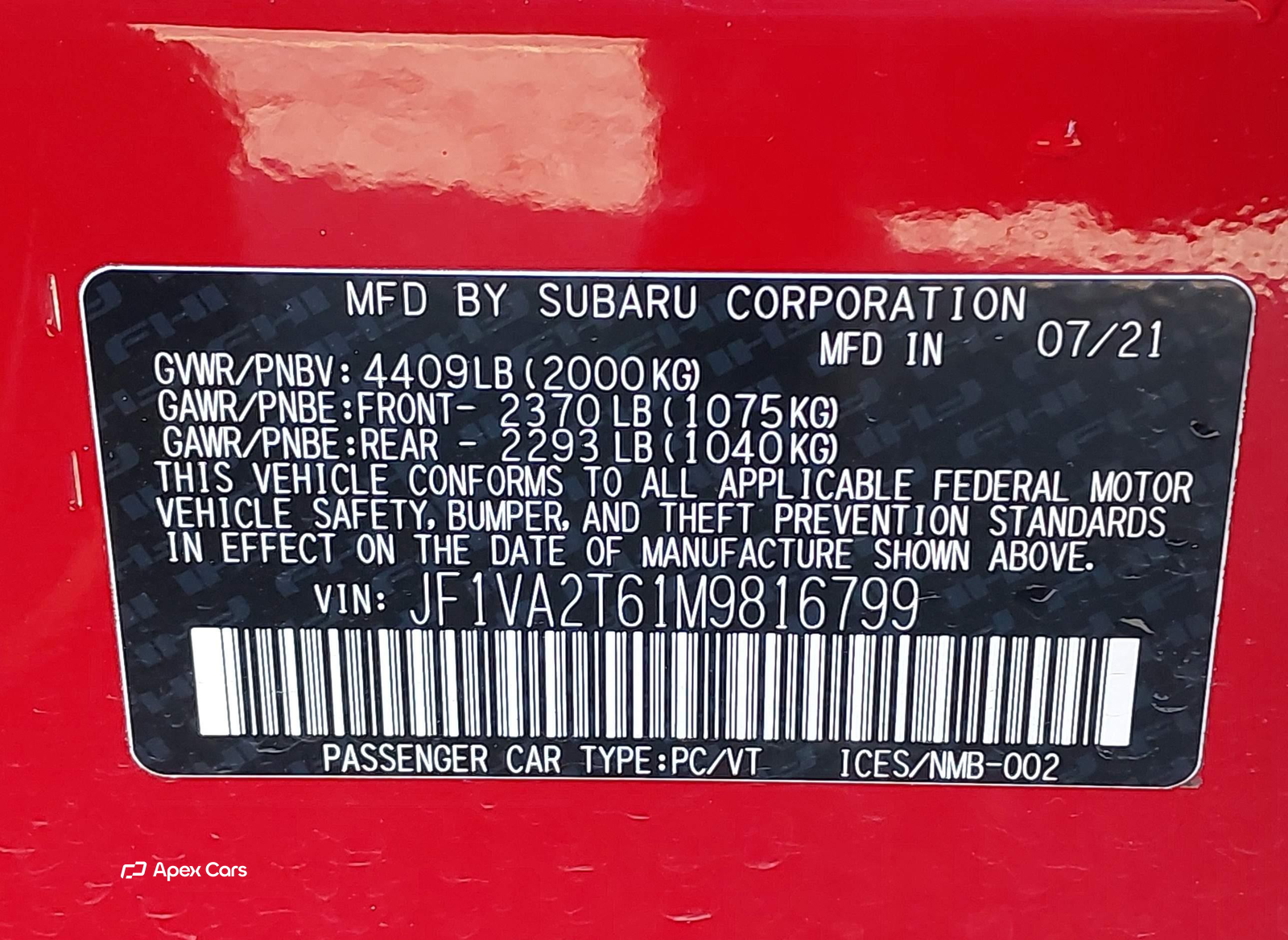 Subaru WRX STi 2021