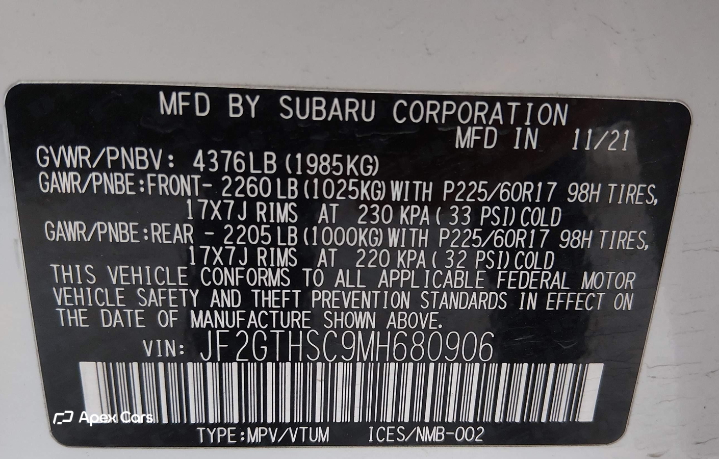 Subaru XV 2021