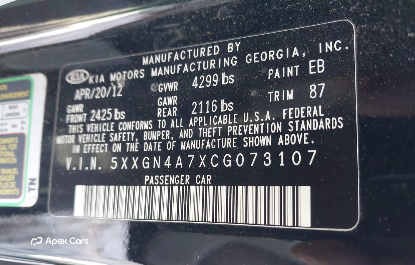 Kia Optima 2012