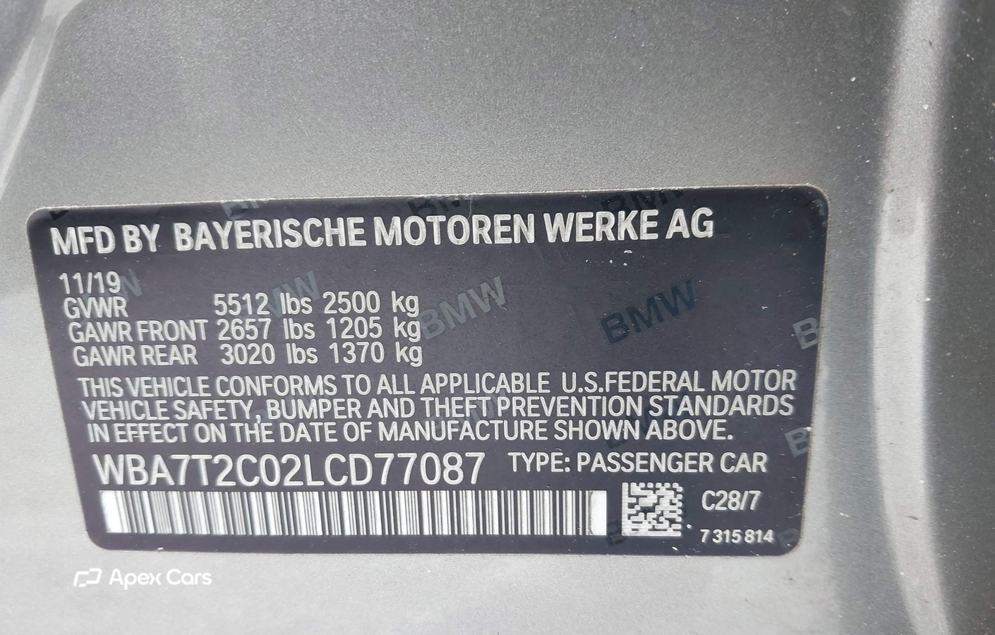 BMW Series 7 2020