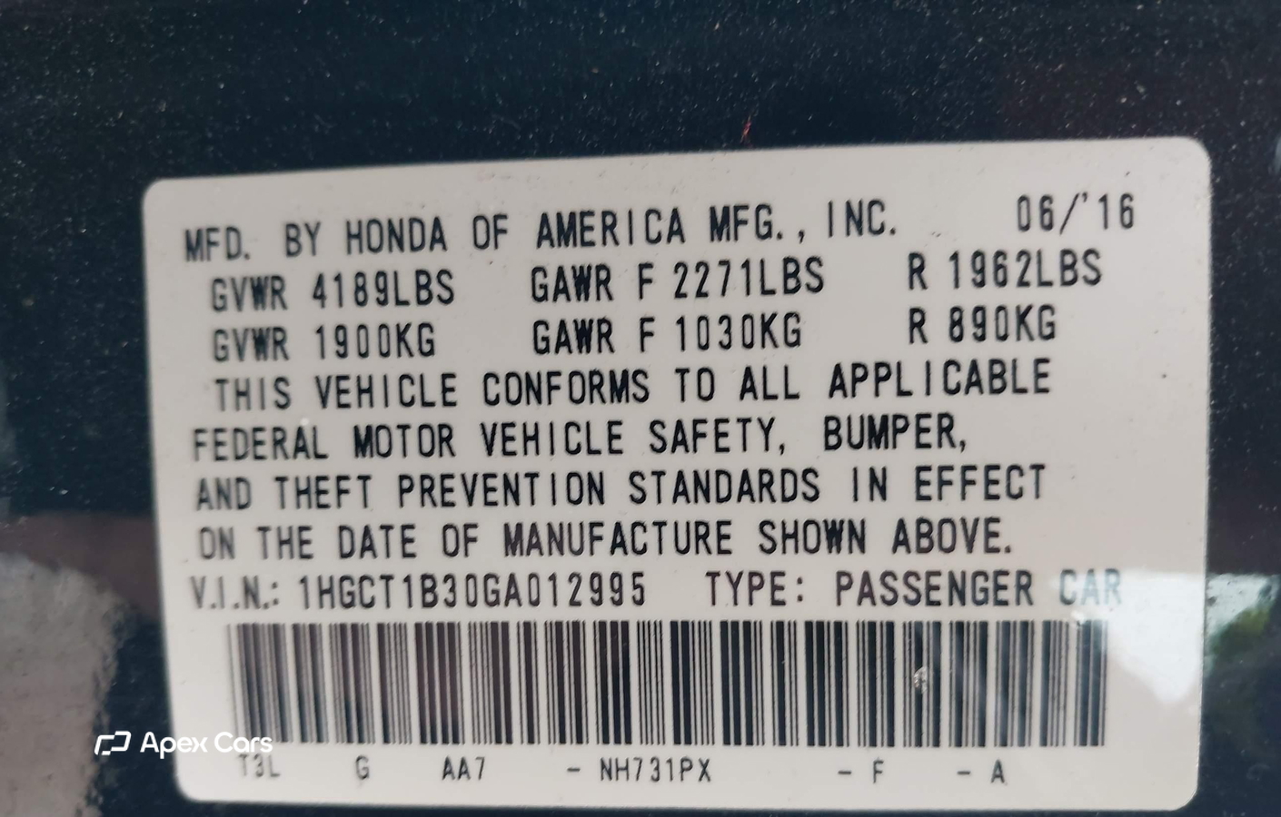 Honda Accord 2016