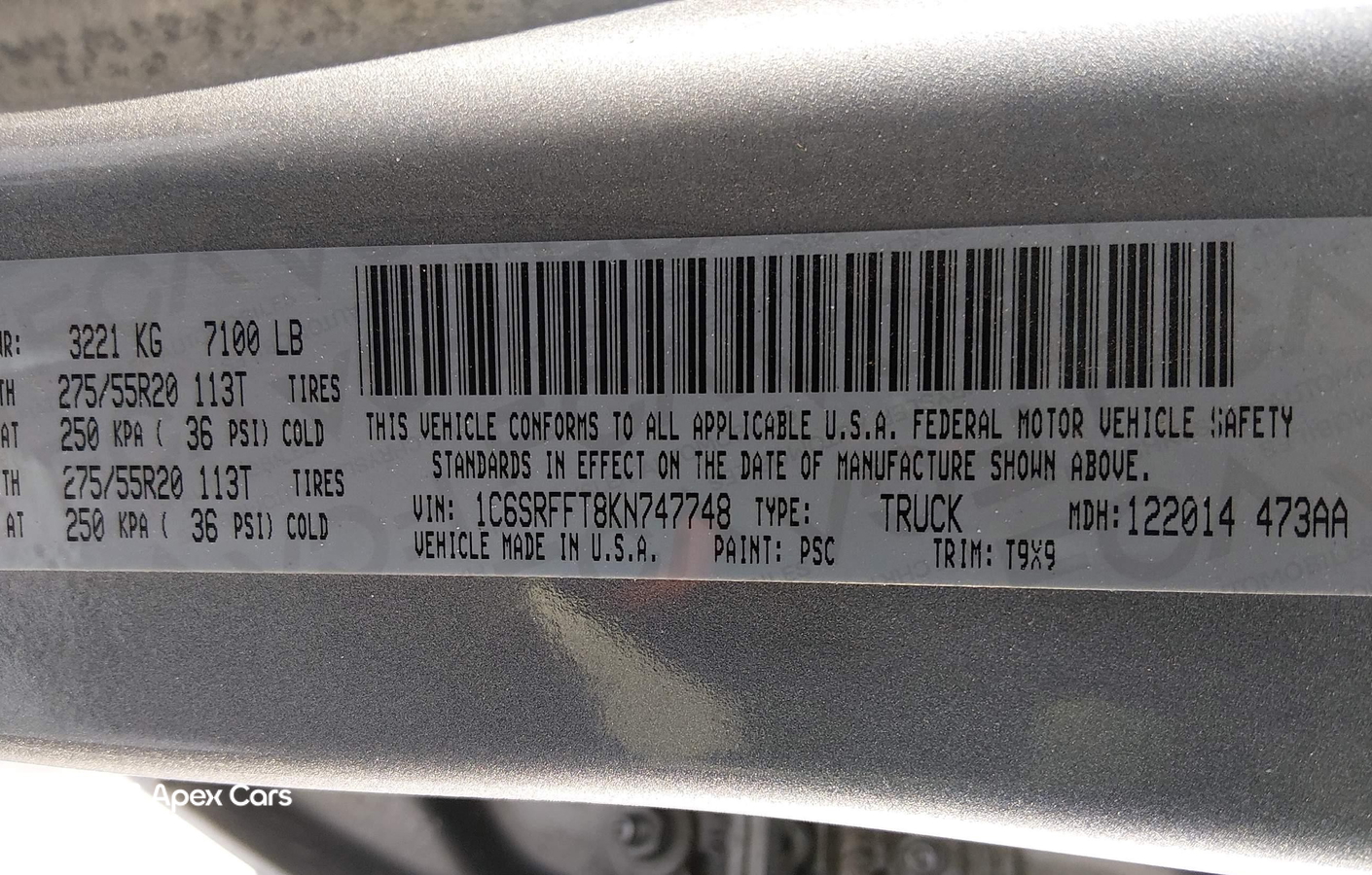 RAM 1500 2019
