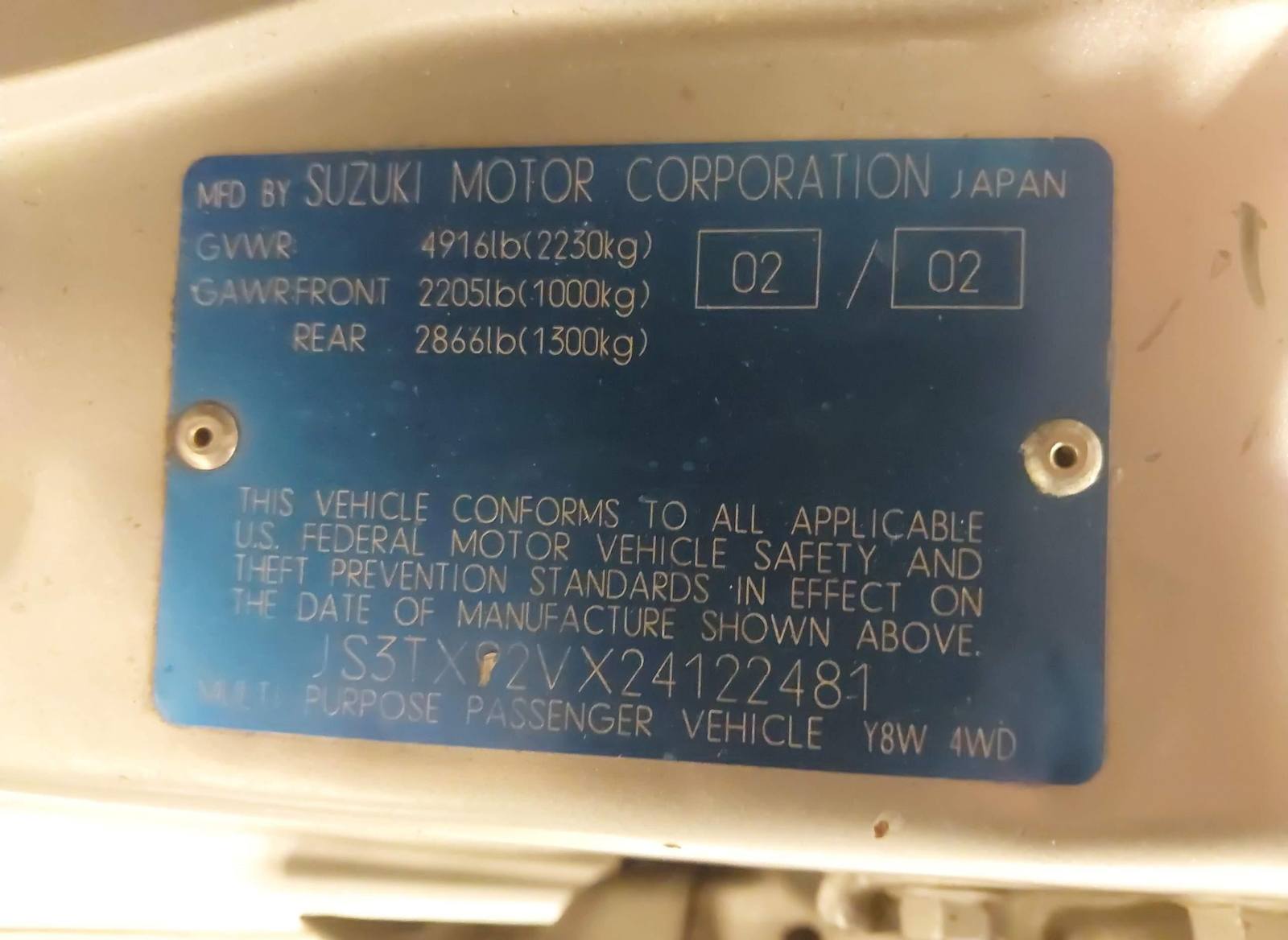 Suzuki XL7 2002