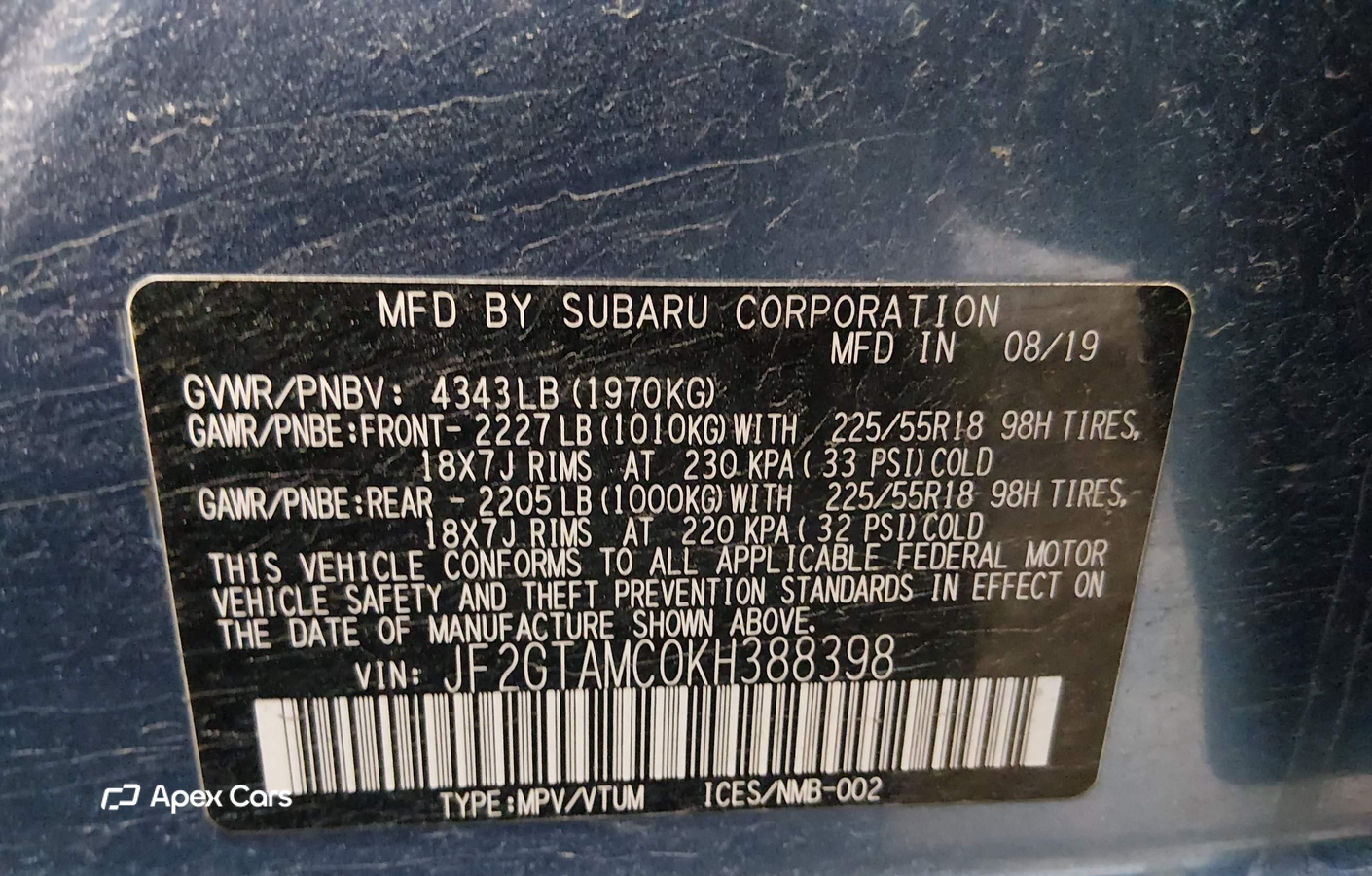 Subaru XV 2019