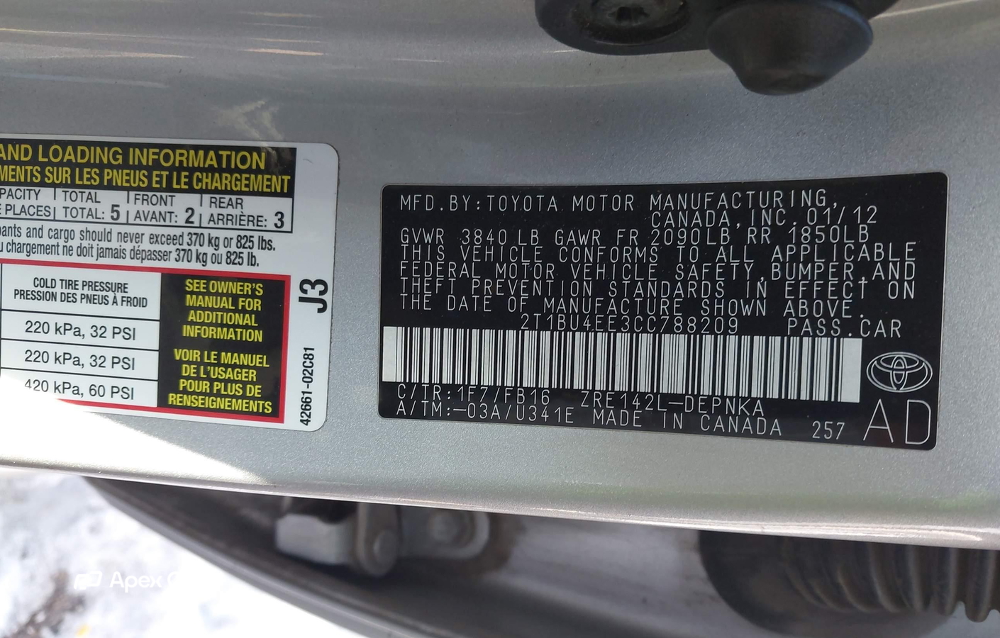 Toyota Corolla 2012