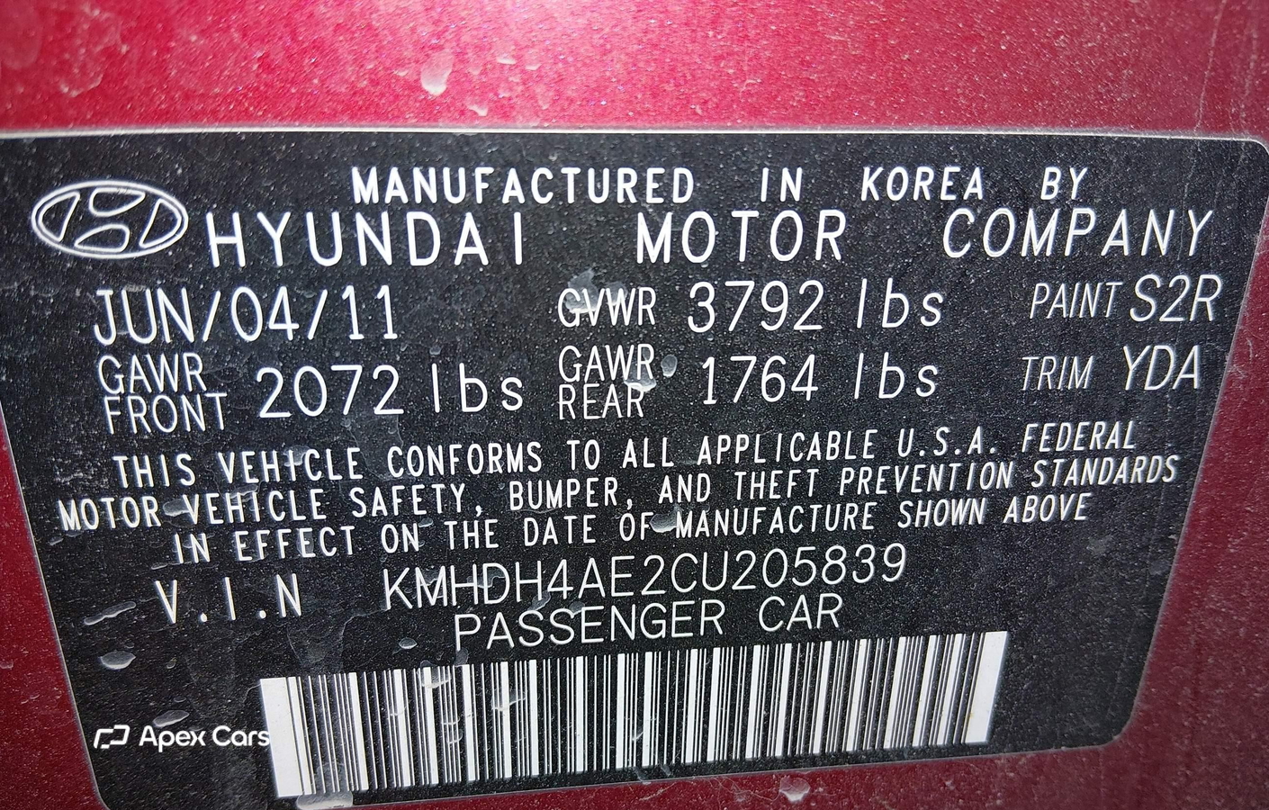 Hyundai Elantra 2012