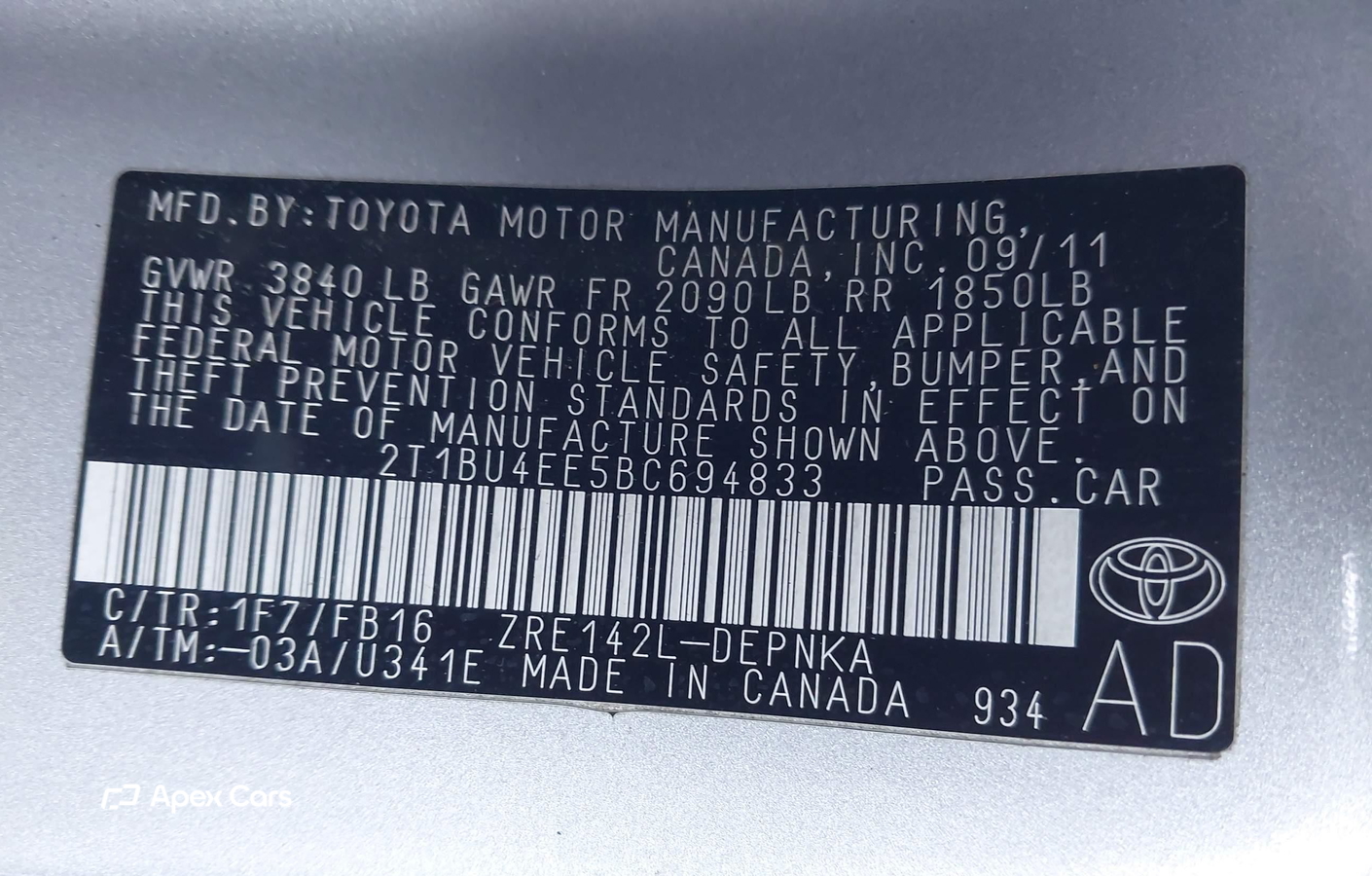 Toyota Corolla 2011