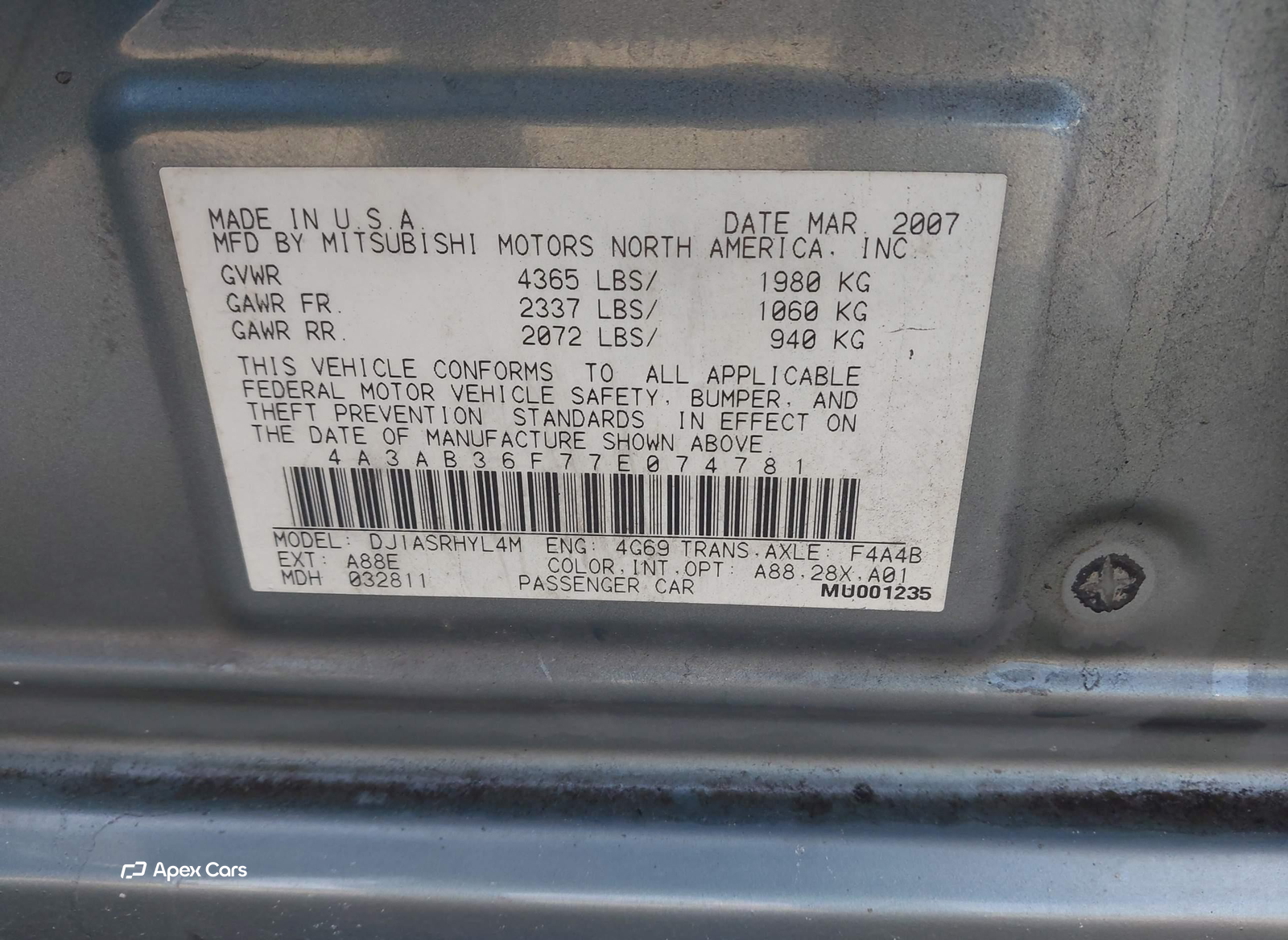 Mitsubishi Galant 2007