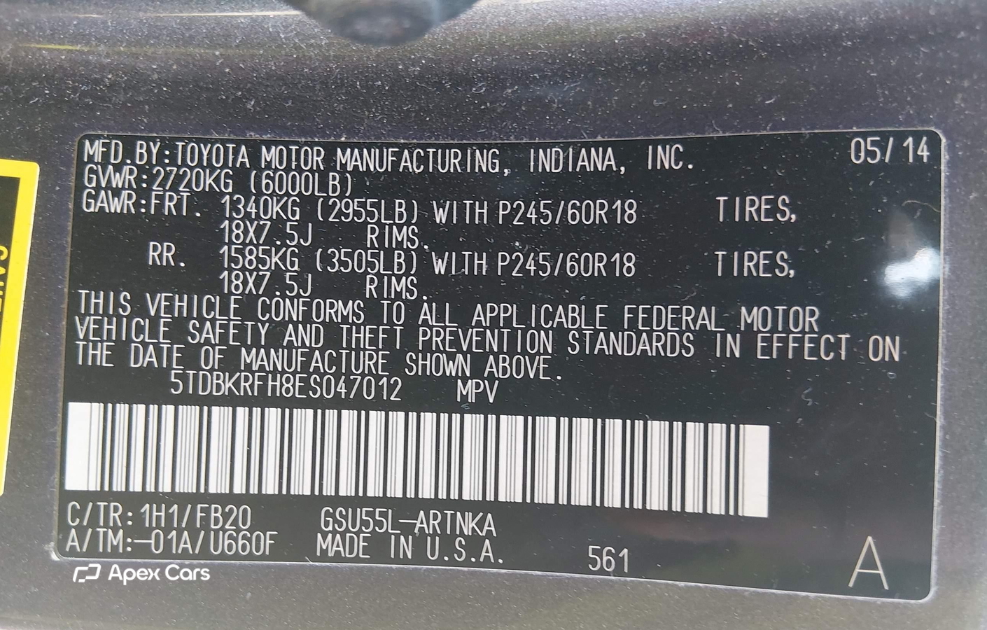Toyota Highlander 2014