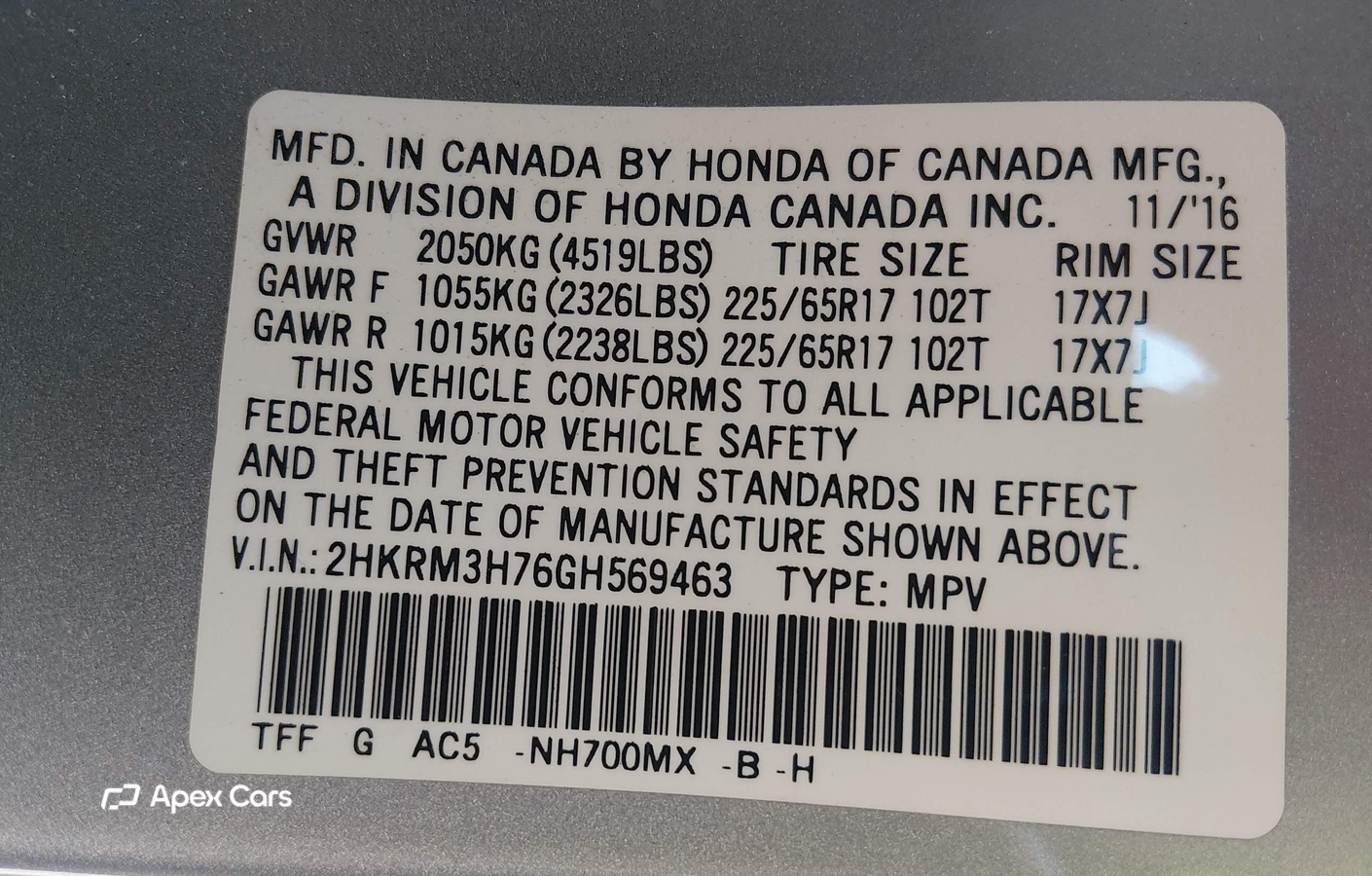 Honda CR-V 2016