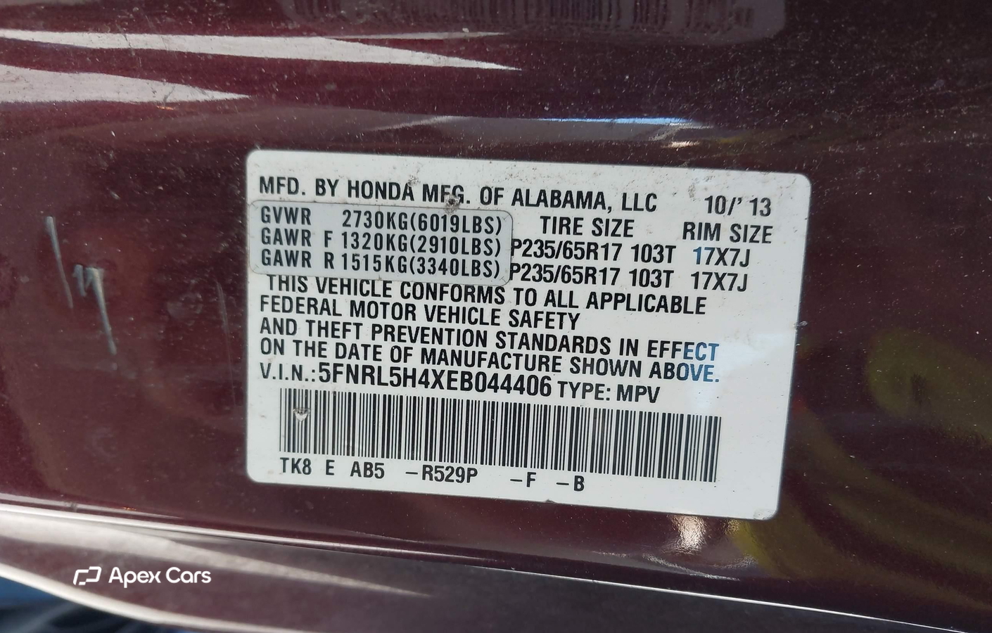 Honda Odyssey 2014
