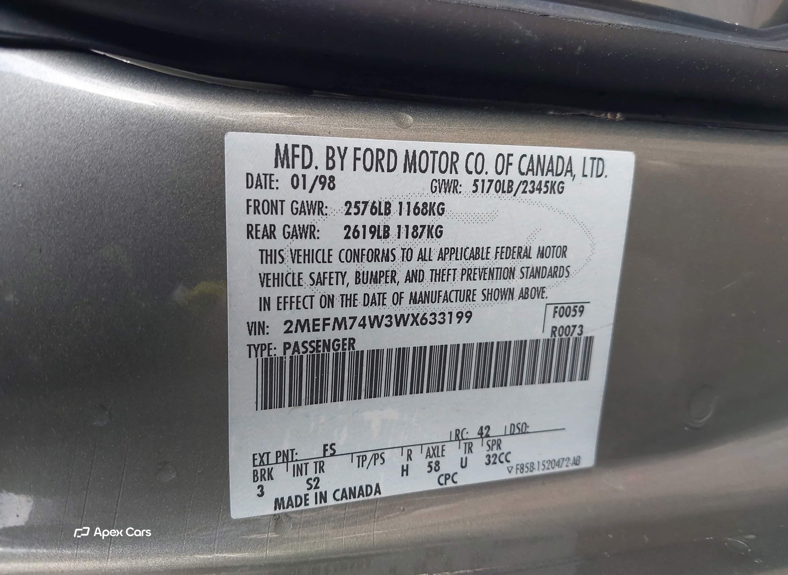 Mercury Grand Marquis 1998