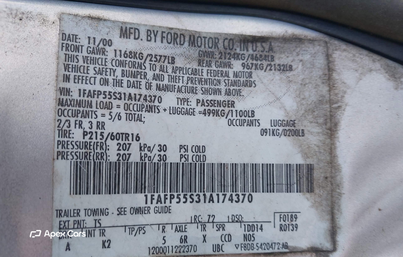 Ford Taurus 2001