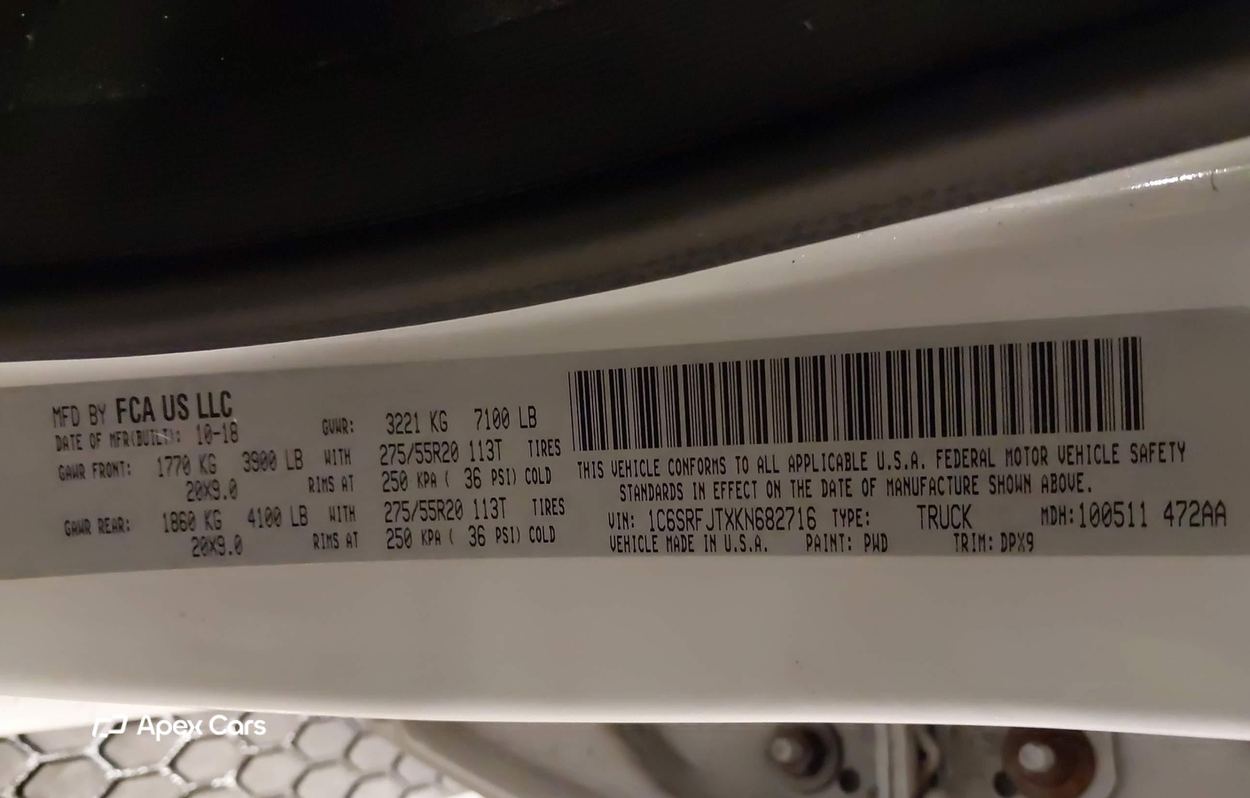 RAM 1500 2019