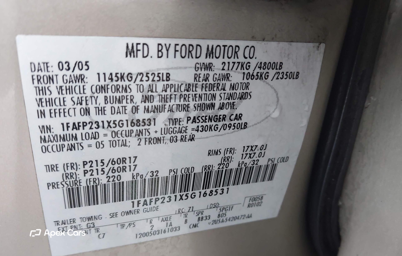Ford Five Hundred 2005