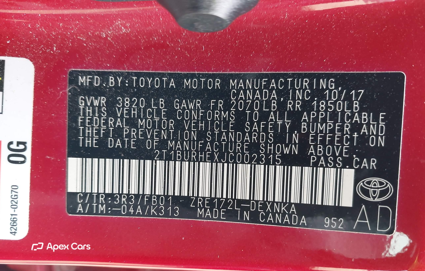 Toyota Corolla 2018