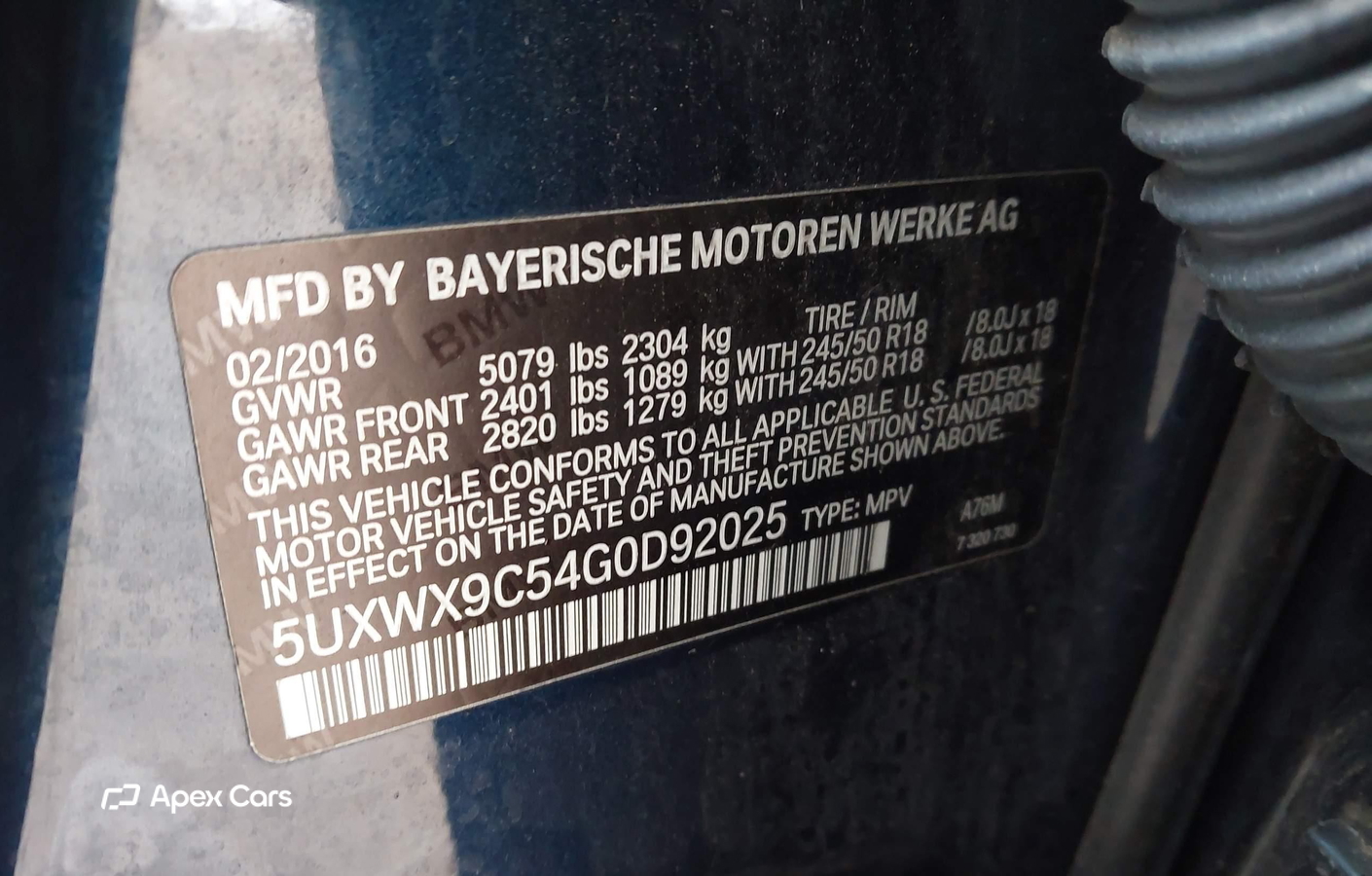 BMW X3 2016