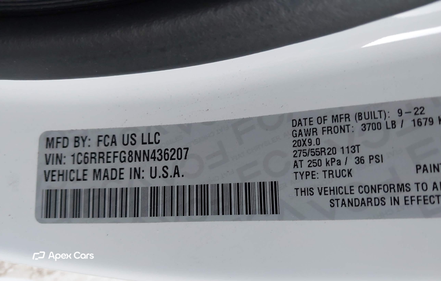 RAM 1500 2022
