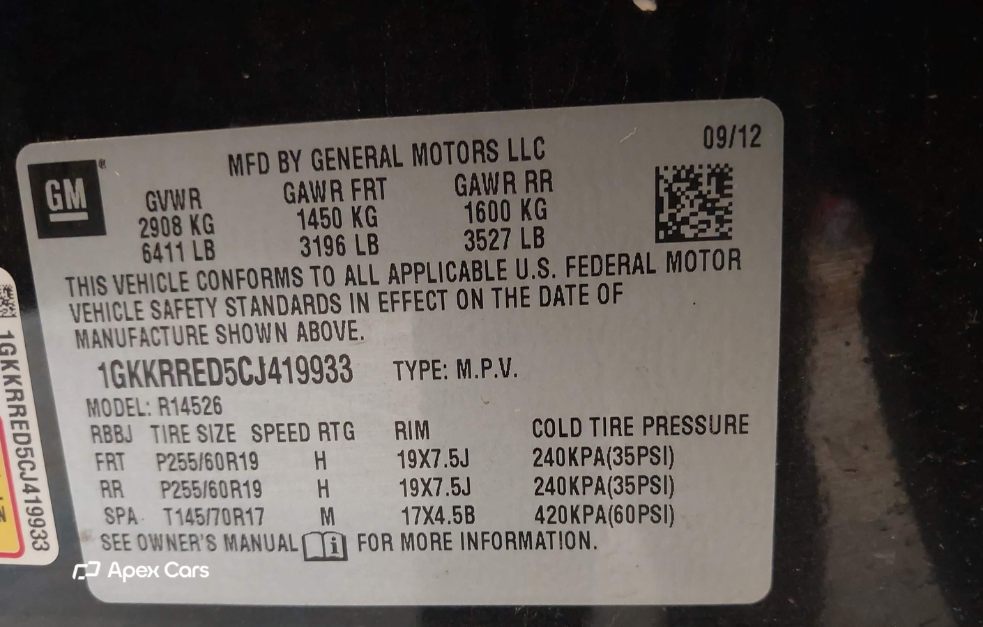 GMC Acadia 2012