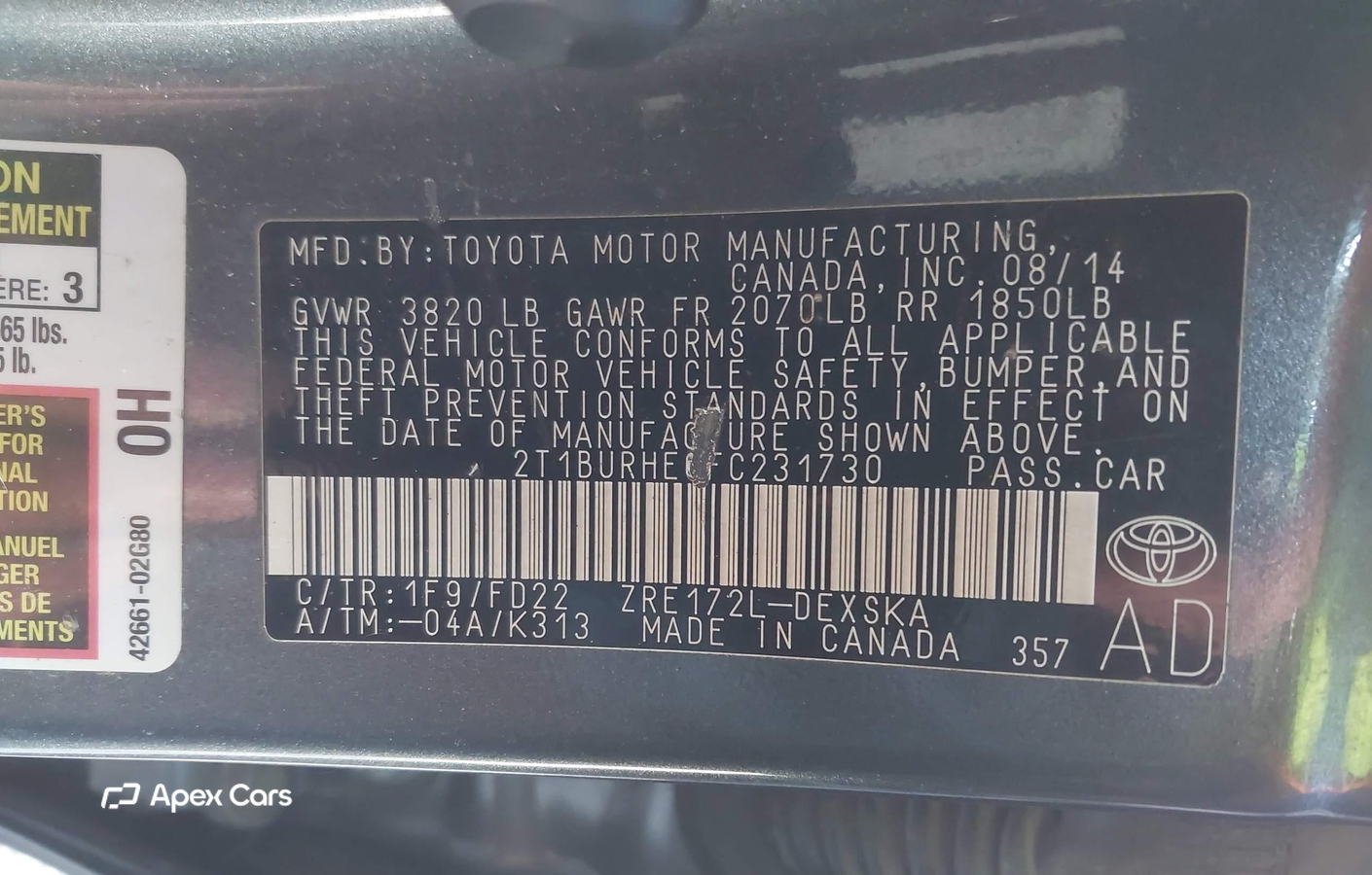Toyota Corolla 2015
