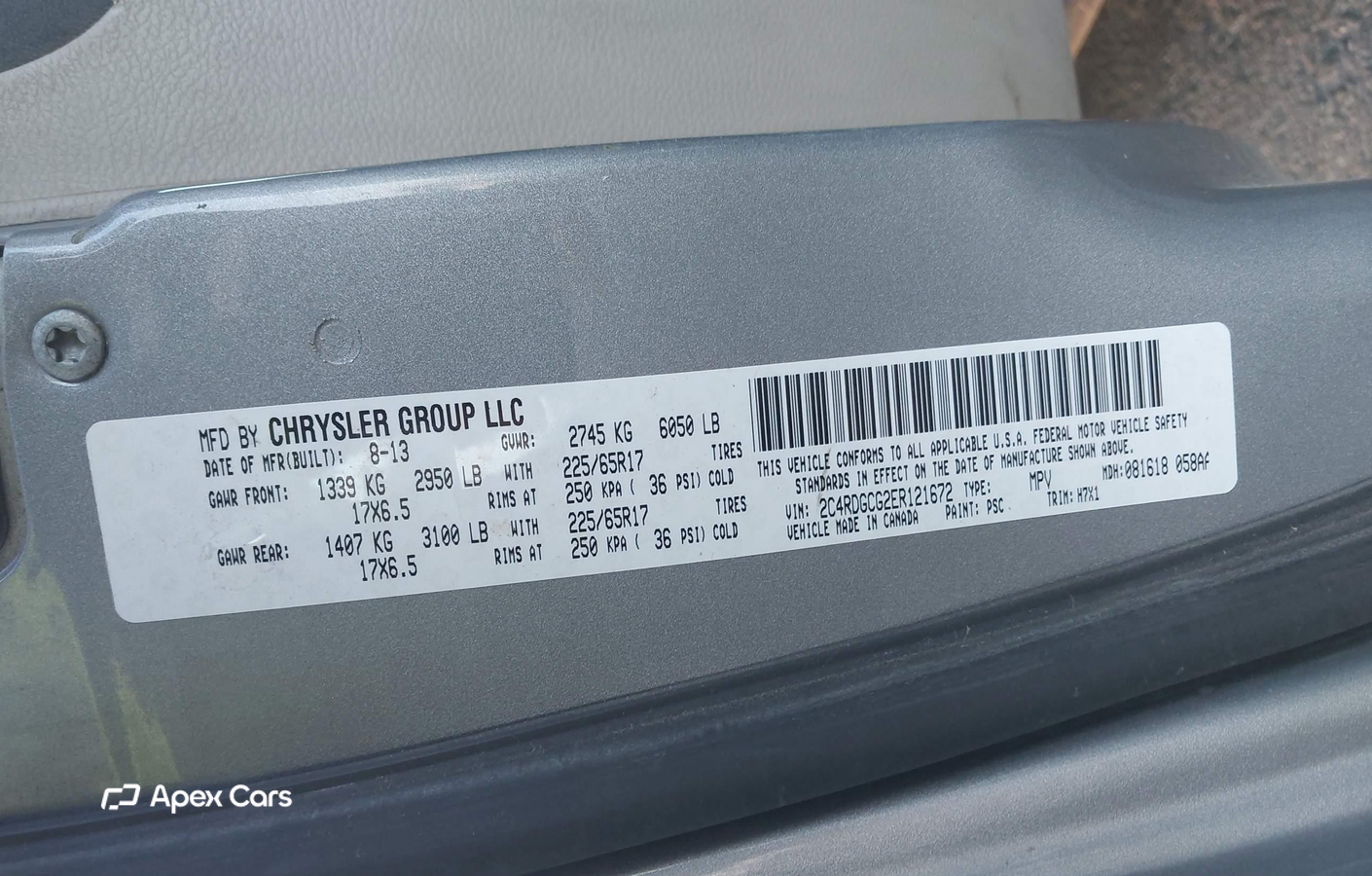 Dodge Caravan 2014
