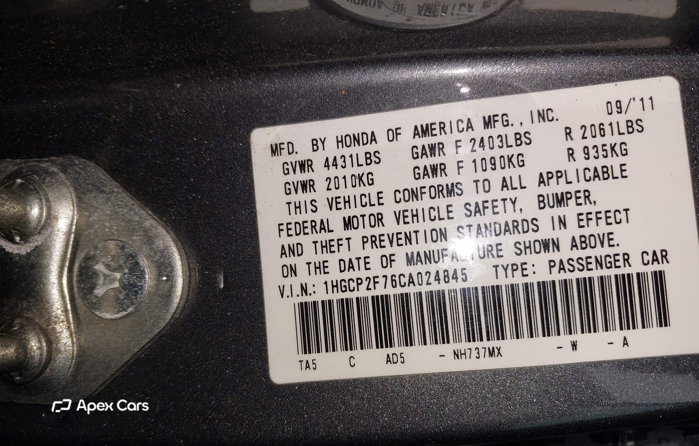 Honda Accord 2012