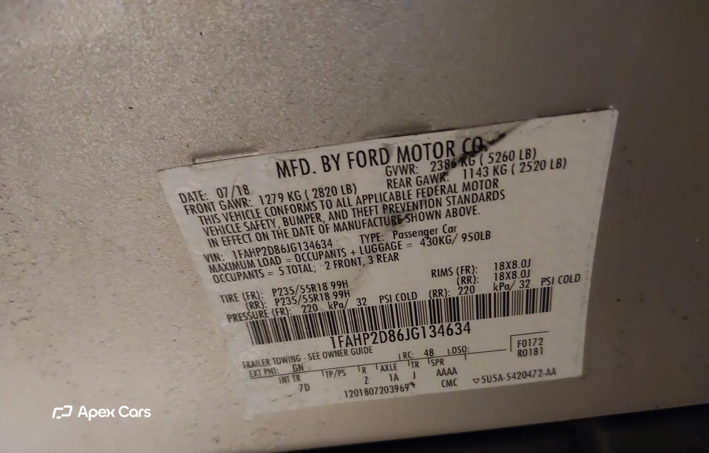 Ford Taurus 2018