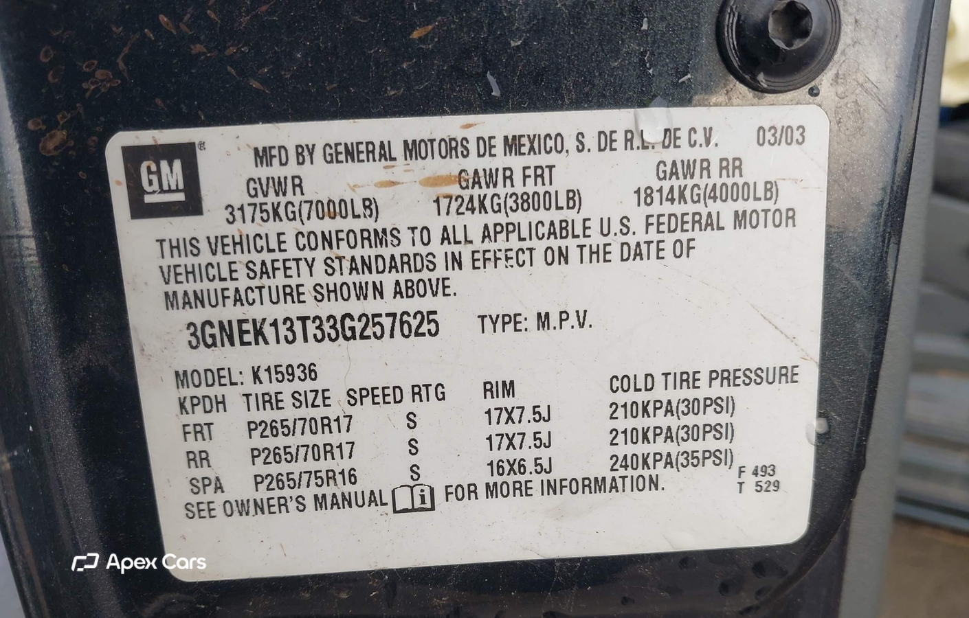 Chevrolet Avalanche 2003