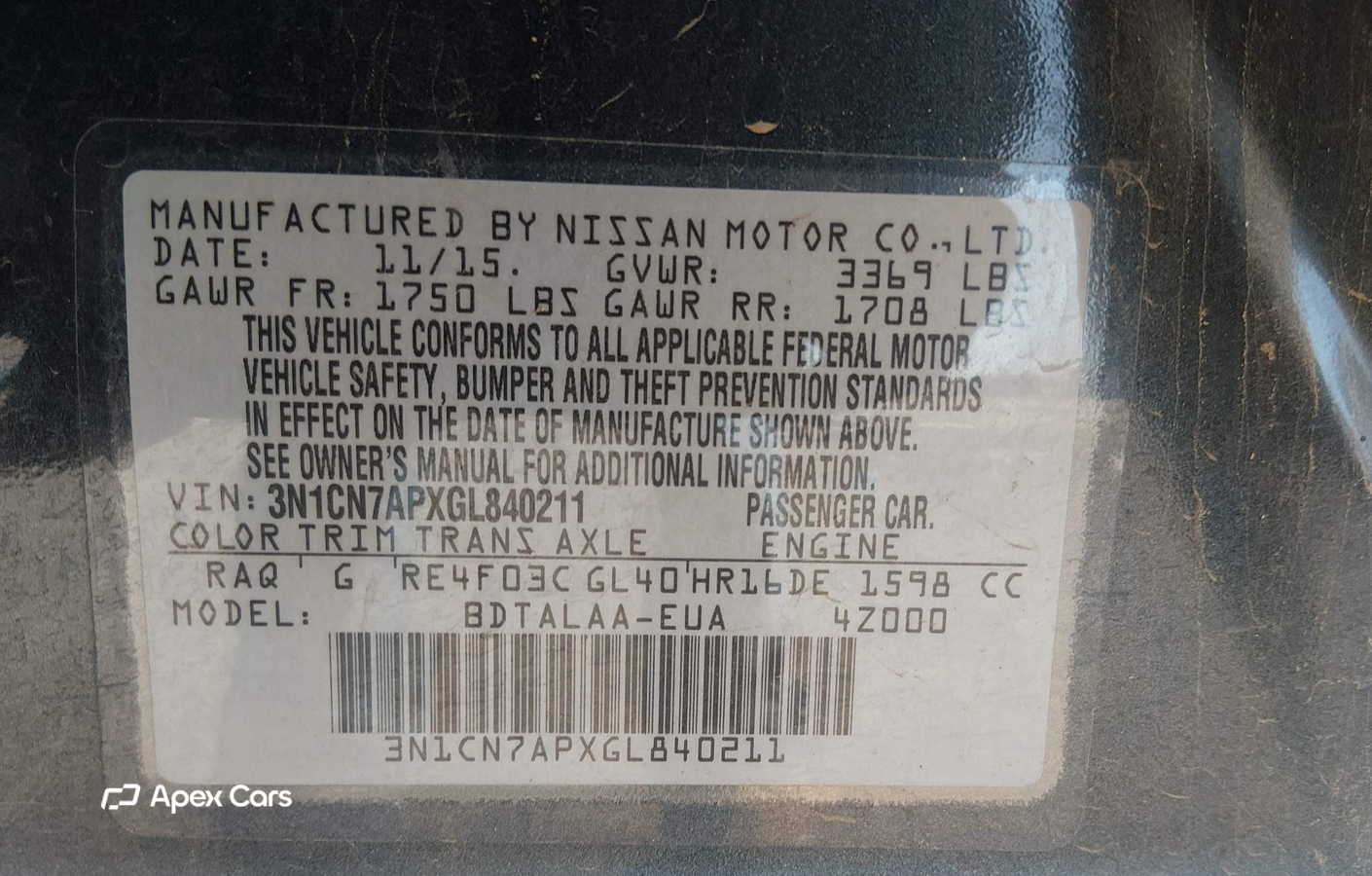 Nissan Versa 2016
