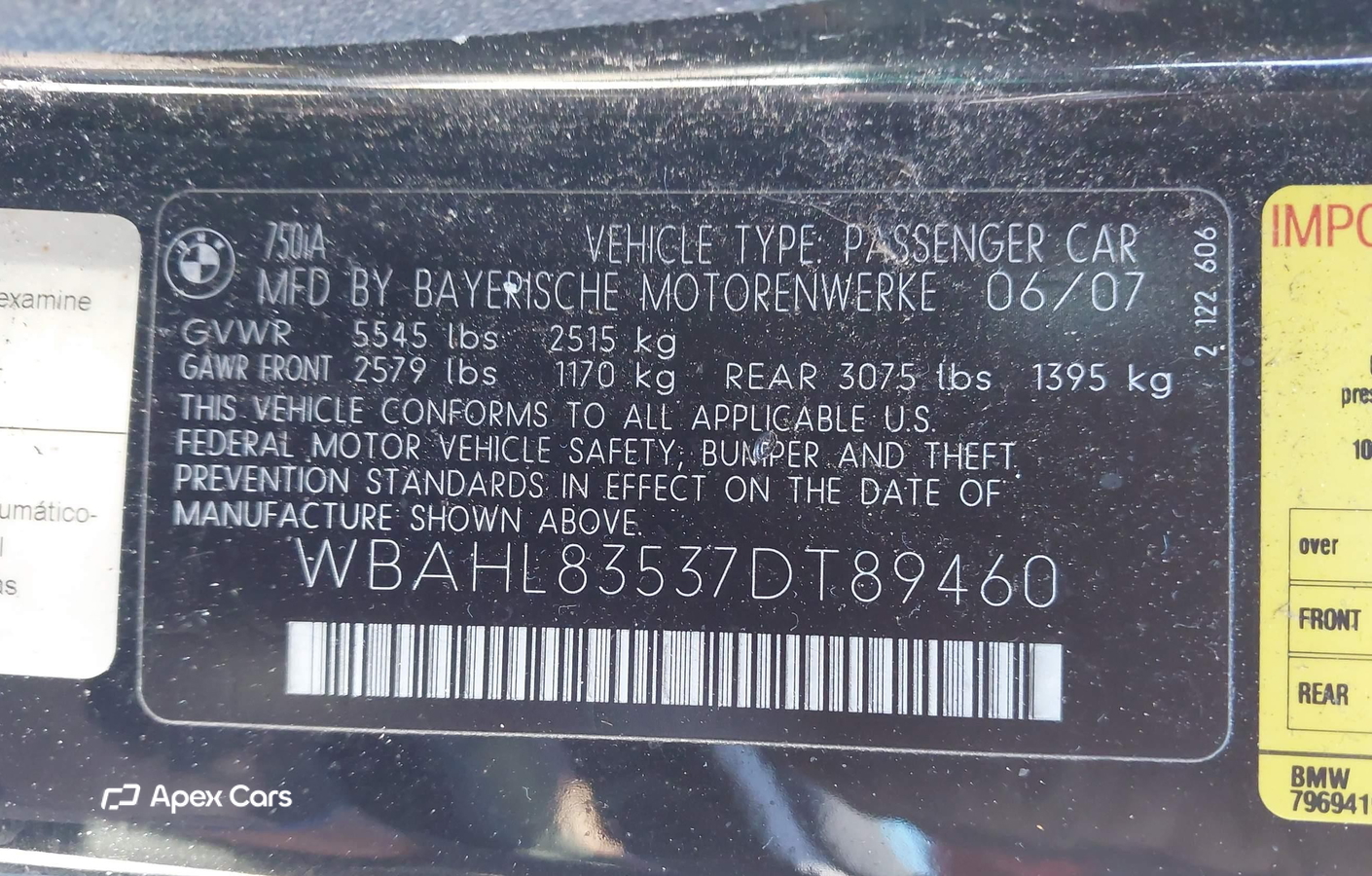 BMW Series 7 2007