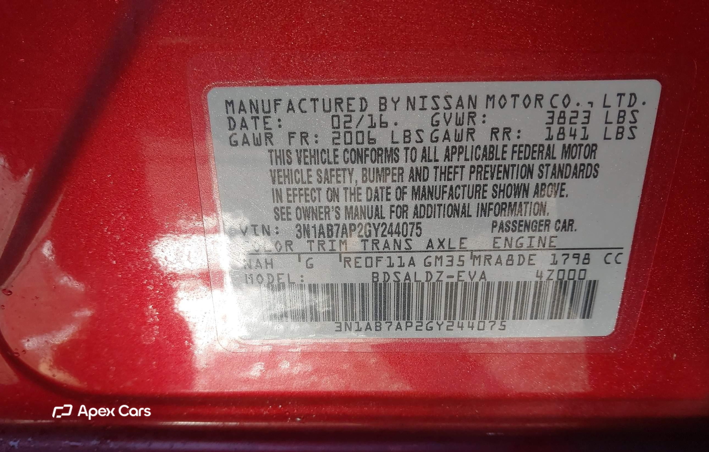 Nissan Sentra 2016