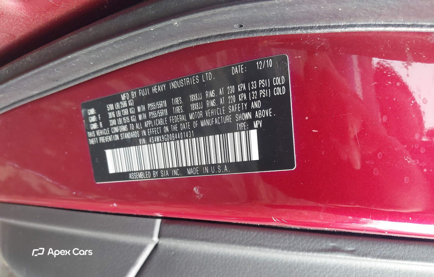 Subaru Tribeca 2011