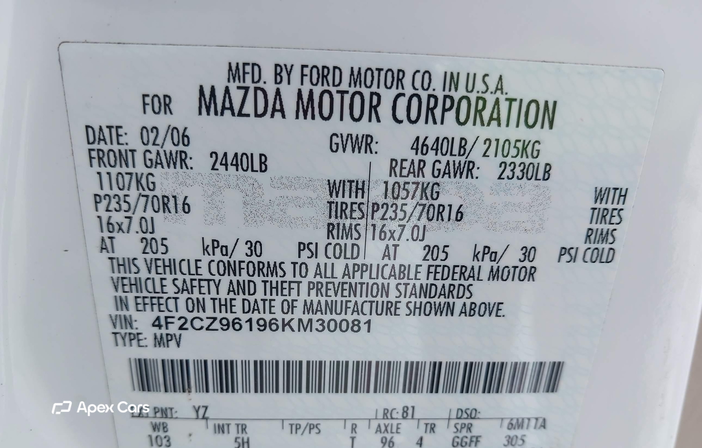 Mazda Tribute 2006