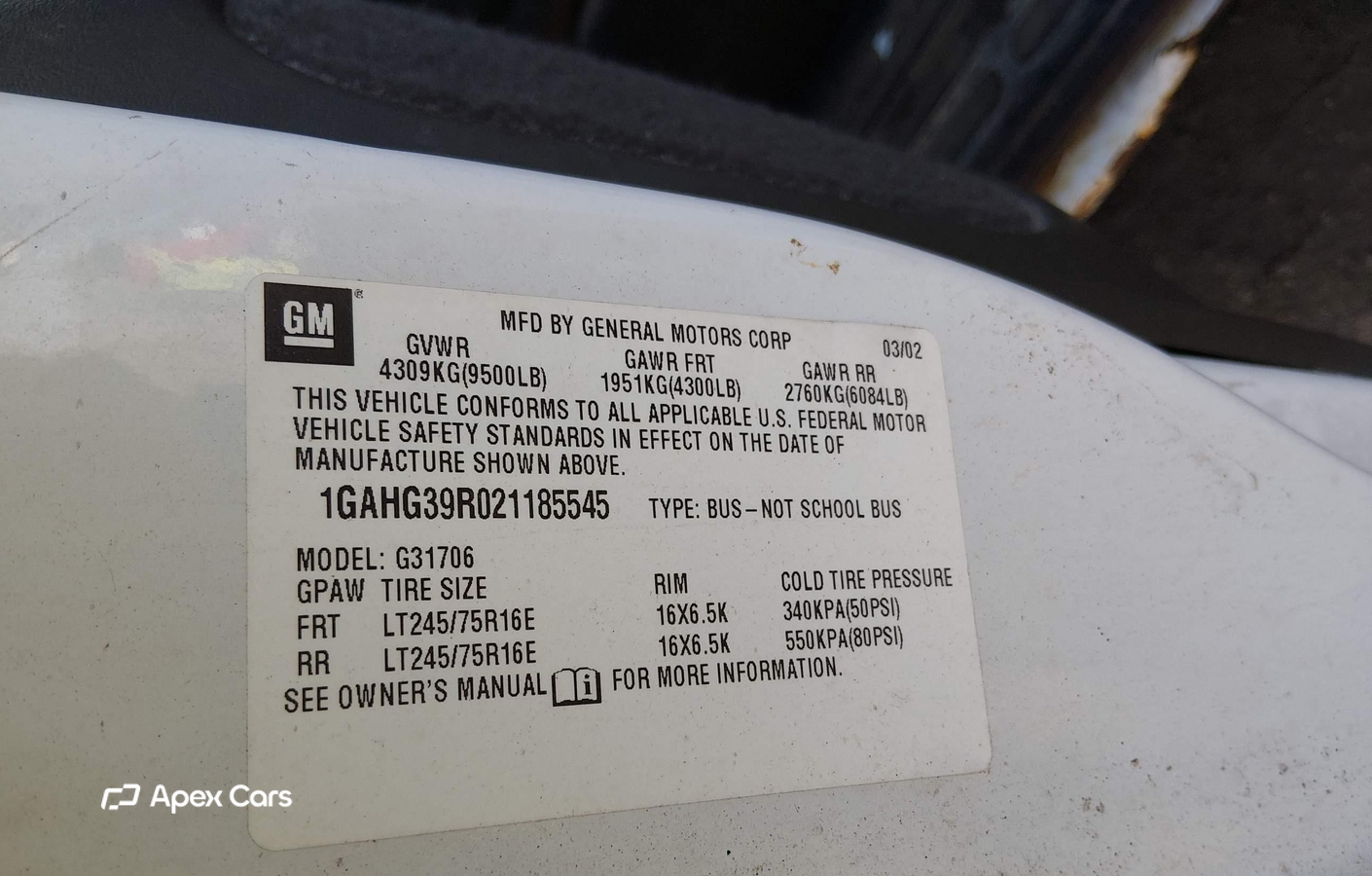 Chevrolet Express 2002