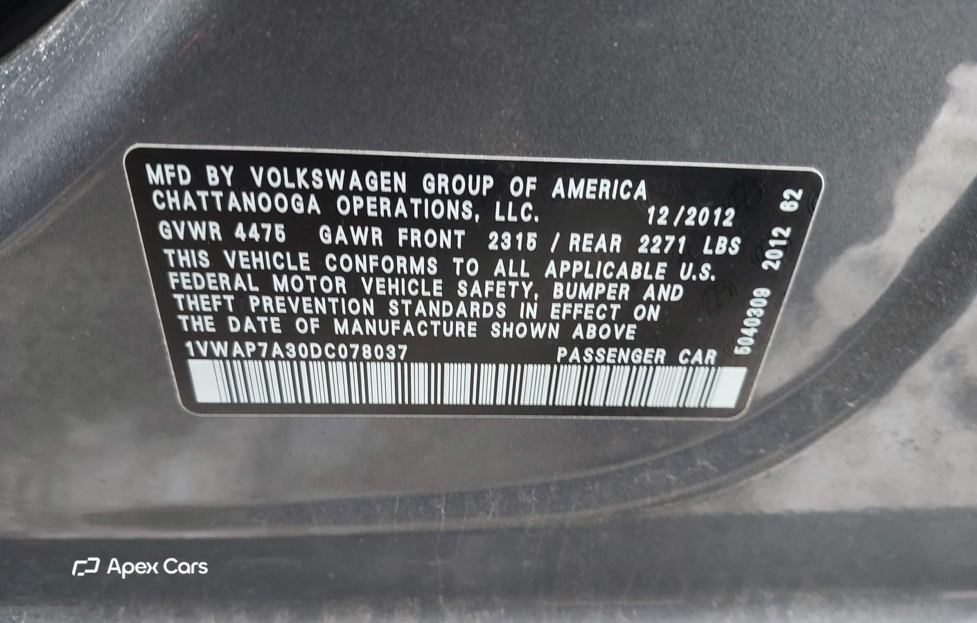 Volkswagen Passat 2013