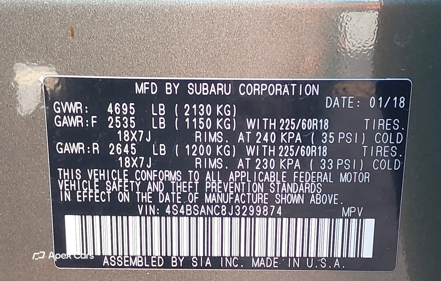 Subaru Outback 2018