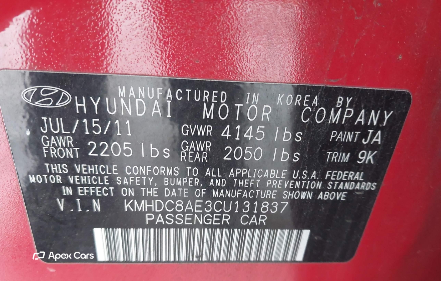 Hyundai Elantra 2012
