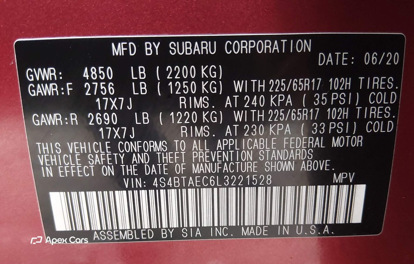 Subaru Outback 2020