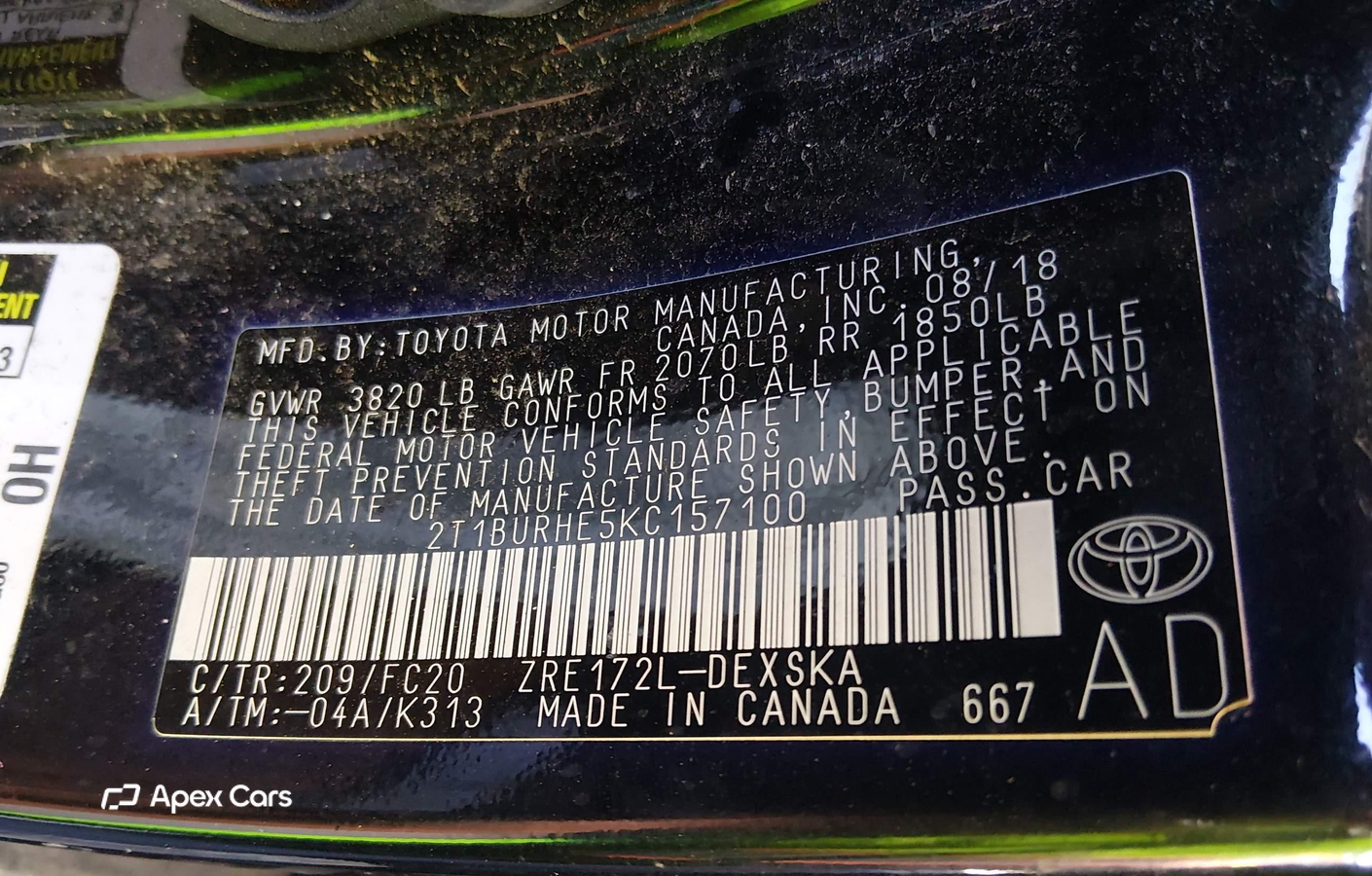 Toyota Corolla 2019