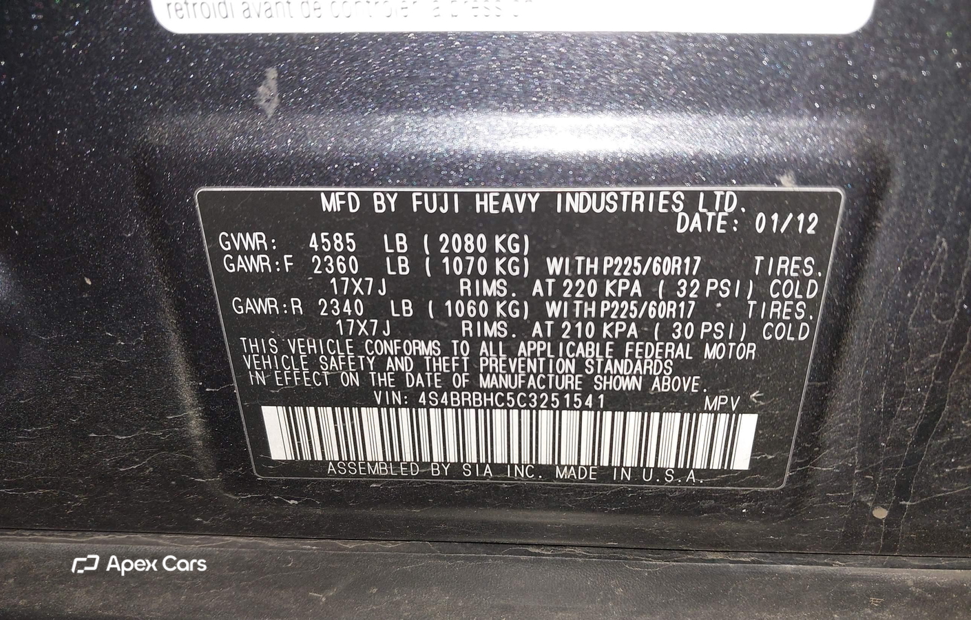 Subaru Outback 2012