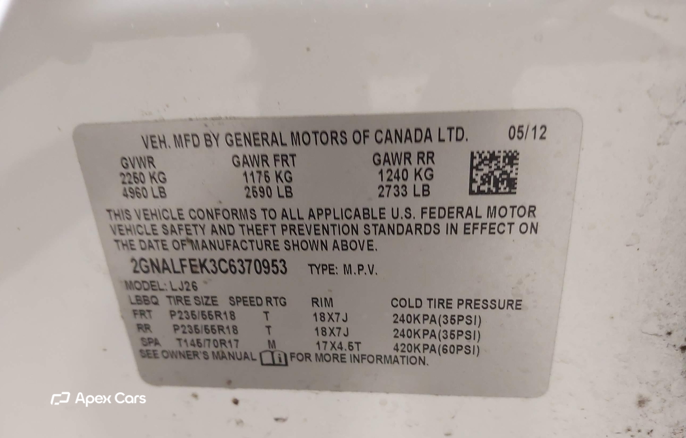 Chevrolet Equinox 2012