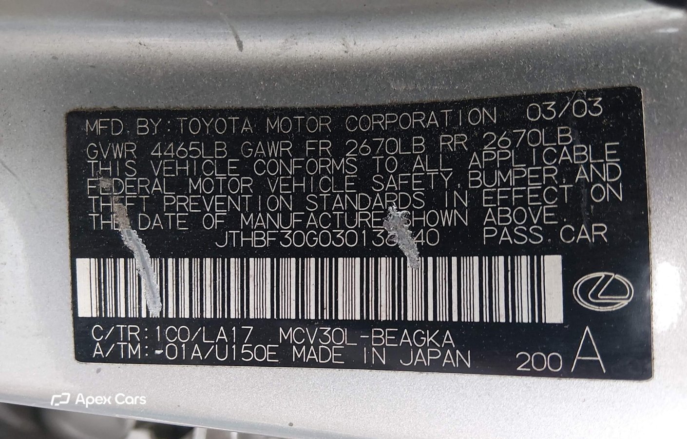 Lexus ES 2003