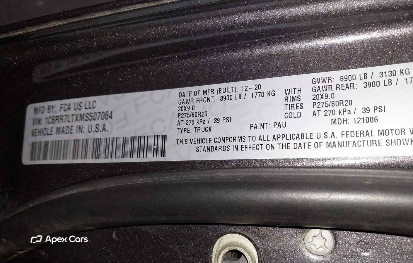 RAM 1500 2021