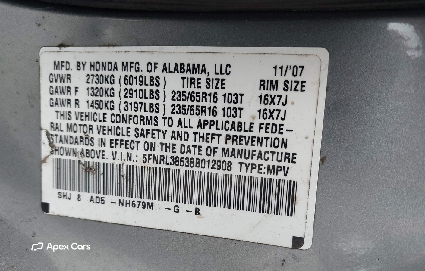 Honda Odyssey 2008