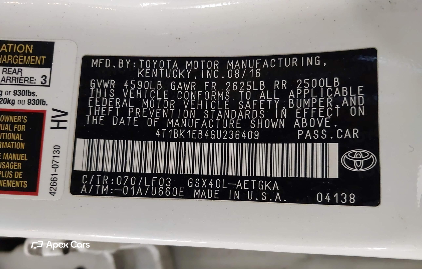 Toyota Avalon 2016