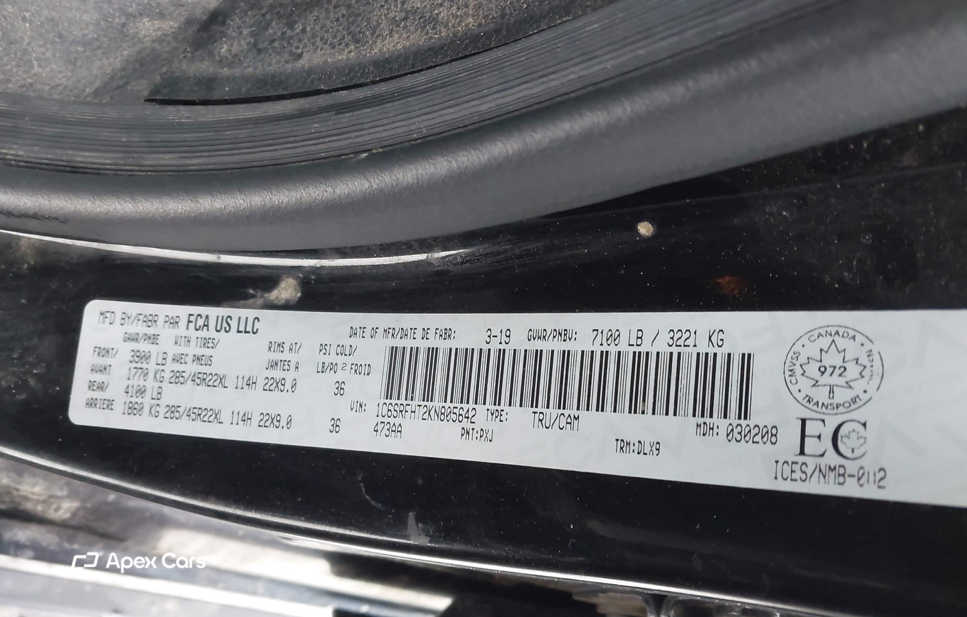 RAM 1500 2019