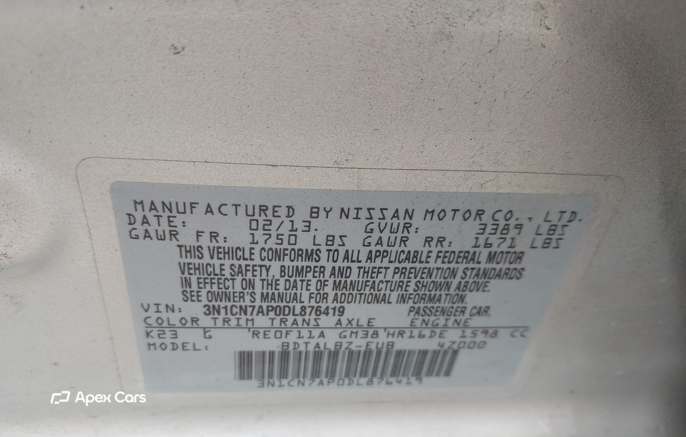 Nissan Versa 2013